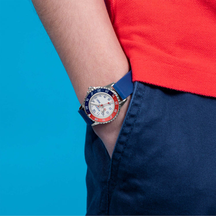 Tikkers Navy Silicone Time Teacher Watch