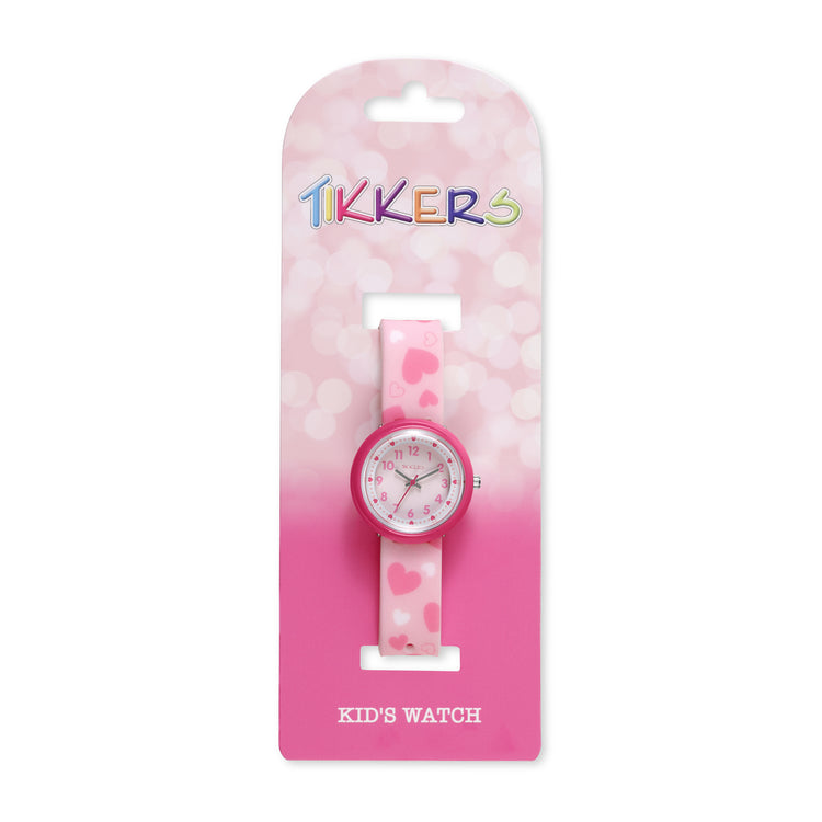 Tikkers Pink Heart Silicone Time Teacher Watch
