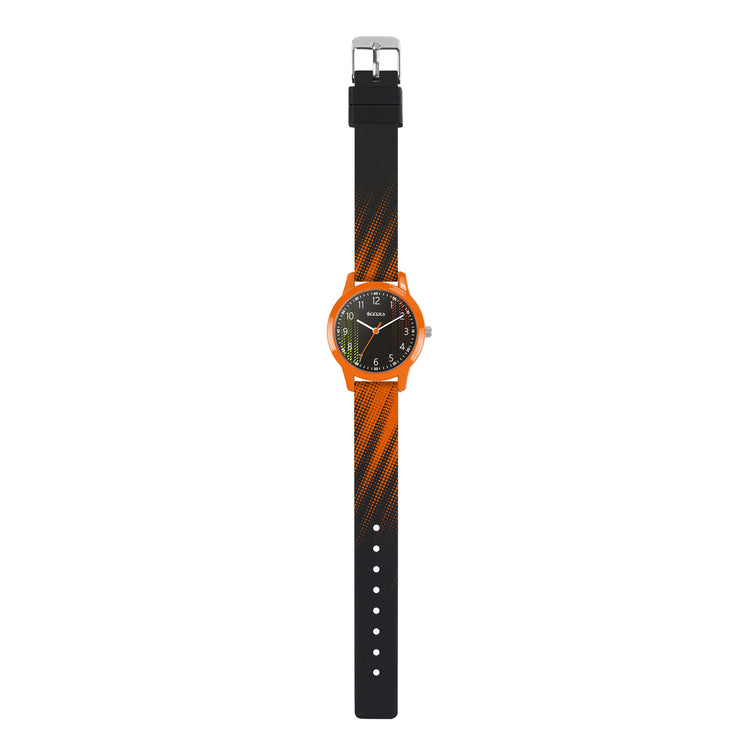 Tikkers Black & Orange Football Watch, Necklace and Wallet Gift Set