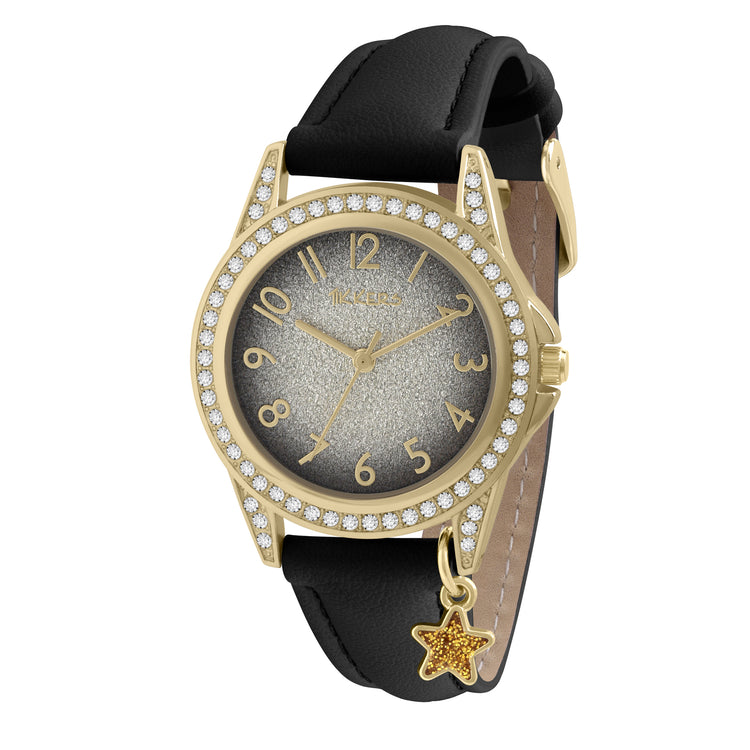 Tikkers Black Star Watch, Necklace and Purse Gift Set
