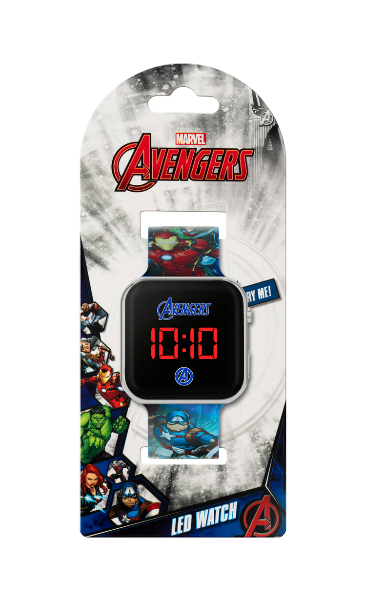 Avengers Printed Strap LED Watch
