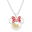 Minnie Silver Plated November Birthstone Floating Stones Bow Necklace
