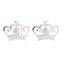 925 Sterling Silver Disney Princess Crown Pink Stone Set Stud Earrings