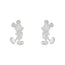 Disney Mickey Silhouette Sterling Silver Stud Earrings