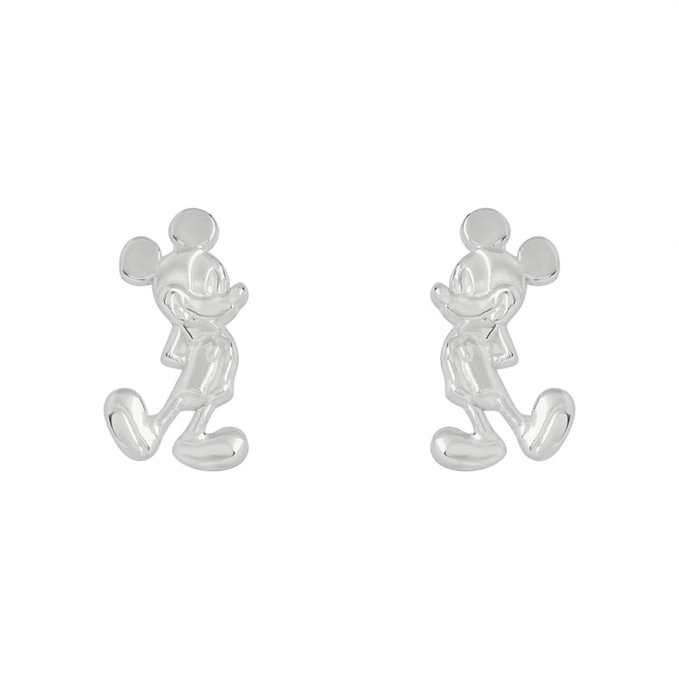 Disney Mickey Silhouette Sterling Silver Stud Earrings