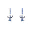 Sterling Silver Stitch Charm Huggie Earrings