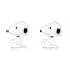 925 Sterling Silver Snoopy Enamel Stud Earrings
