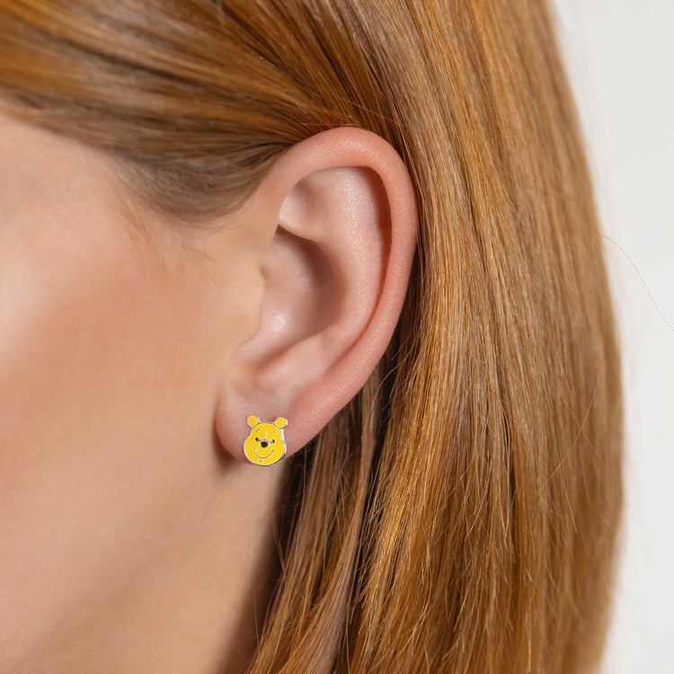 Winnie The Pooh Enamel Earrings
