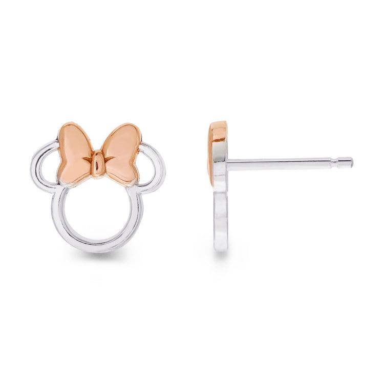 BRASS TT CUT-OUT MINNIE STUD EARRING