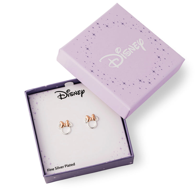 BRASS TT CUT-OUT MINNIE STUD EARRING