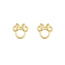 Gold Minnie Mouse Bow Earrings