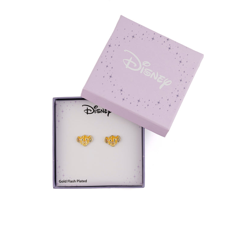 BRASS YG PLT SIMBA STUD EARRINGS
