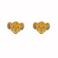 BRASS YG PLT SIMBA STUD EARRINGS