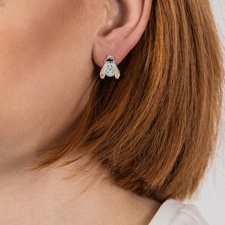 BRASS SLV PLT EEYORE STUD EARRINGS