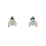 BRASS SLV PLT EEYORE STUD EARRINGS