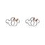 Silver Double Layered Mickey & Minnie Mouse Earrings
