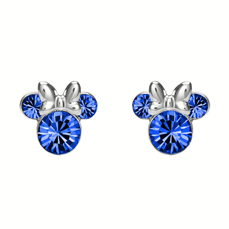 Minnie Sterling Silver September Birthstone Stud Earrings