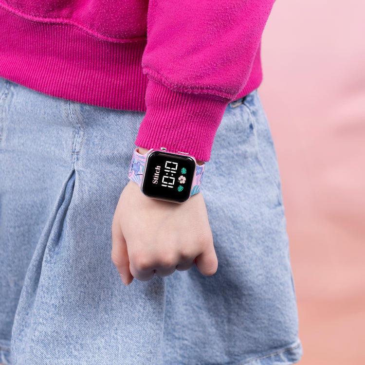 Stitch Printed Strap LED Watch