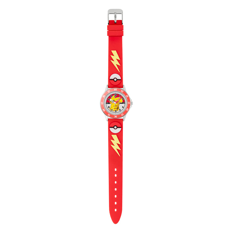 Pokemon 3D Time Teacher Red Silicone Strap Watch