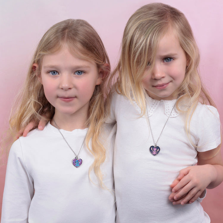 Lilo & Stitch Heart BFF Necklace set