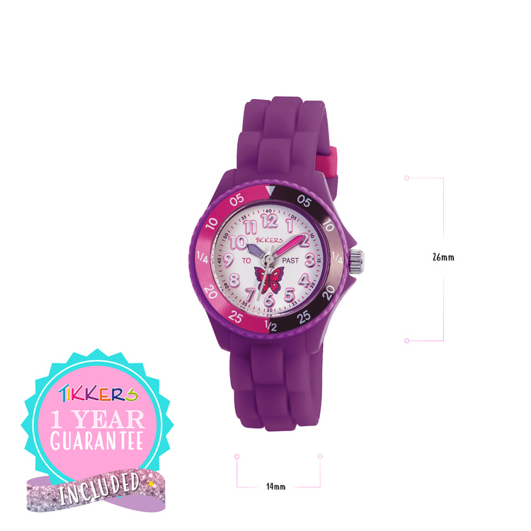 Tikkers Purple Silicone Time Teacher Watch