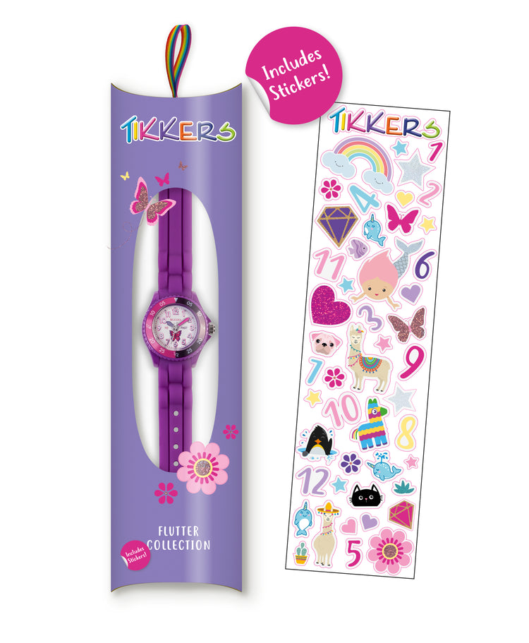 Tikkers Purple Silicone Time Teacher Watch