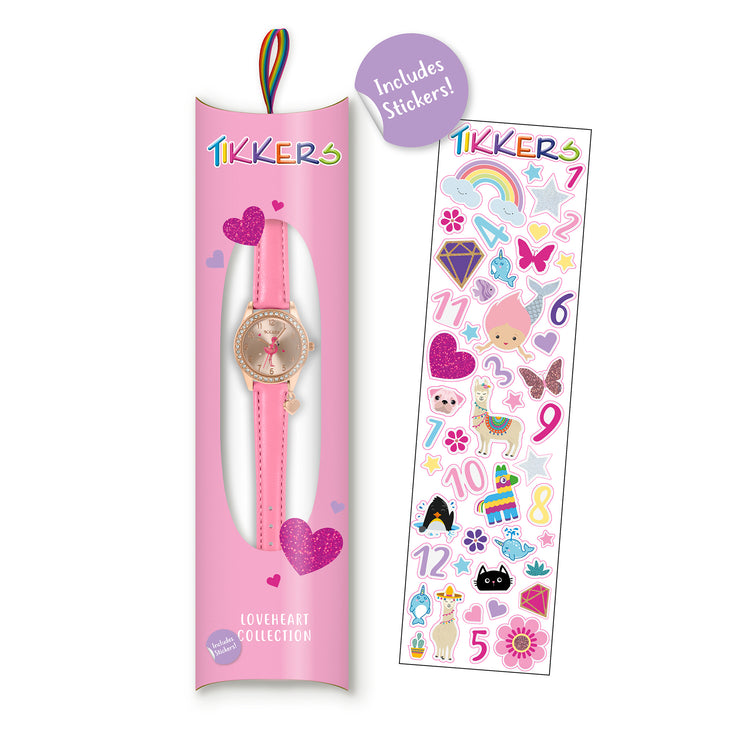 Tikkers Pink PU Strap Flamingo & Star Charm Watch