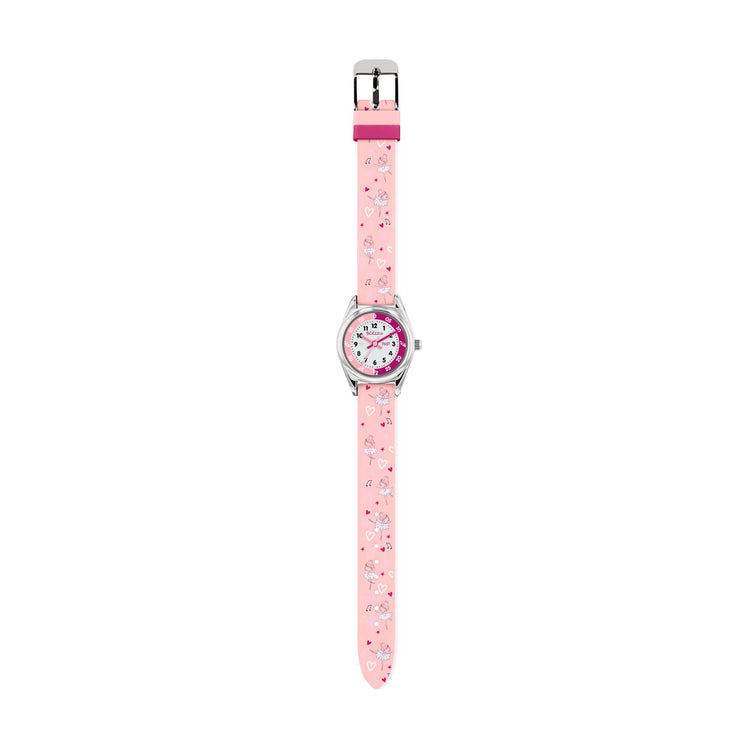 Tikkers Pink Silicone Time Teacher Ballet Dancer Watch