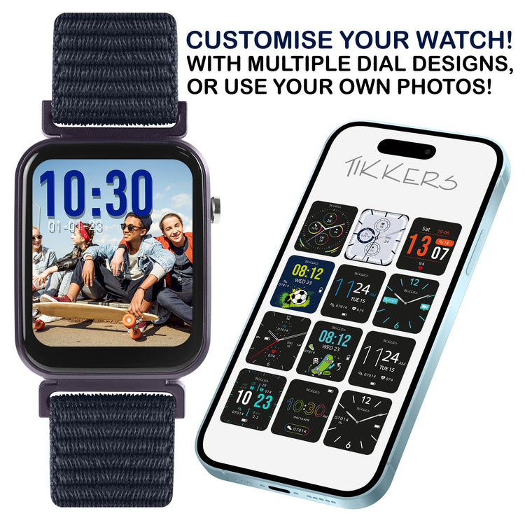 Tikkers Series 13 Navy Riptape Strap Smart watch