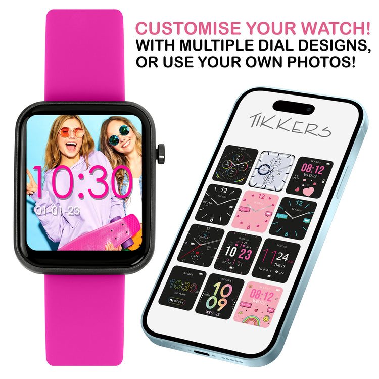 Tikkers Series 13 Pink Silicone Strap Smart Watch