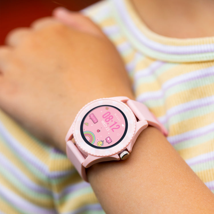 Tikkers Series 34 Pink Silicone Strap Smart Watch
