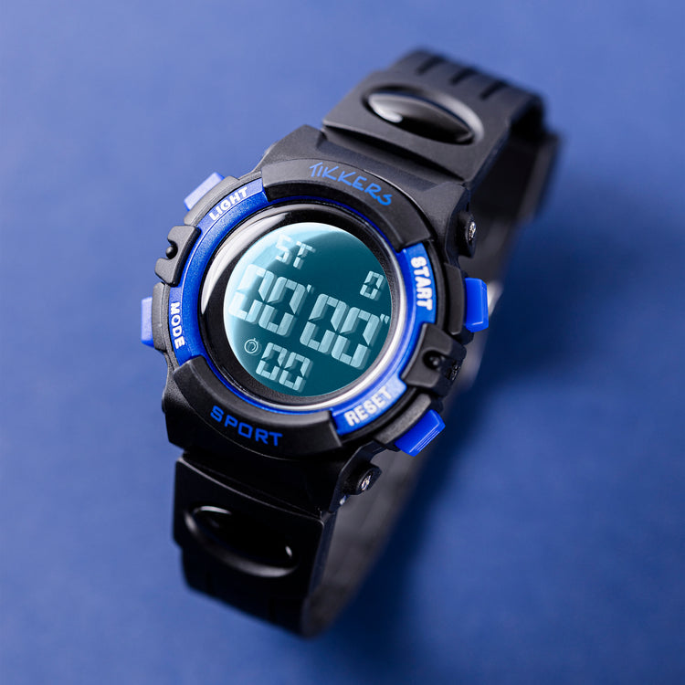 Tikkers Black and Blue Light Up Digital Watch