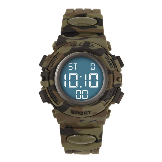 Tikkers Green Camo Light Up Digital Watch