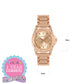 Tikkers Rose Gold Metal Bracelet Multicoloured Stone Watch