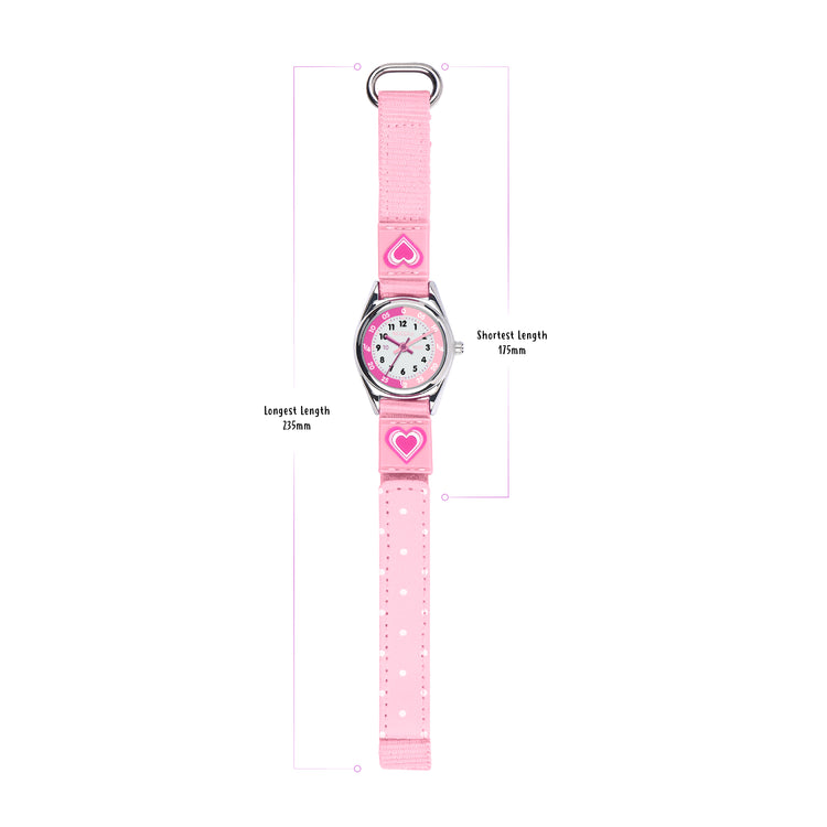 Tikkers Pink Canvas Watch, Purse and Bracelet Set