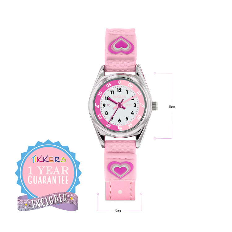 Tikkers Pink Canvas Watch, Purse and Bracelet Set