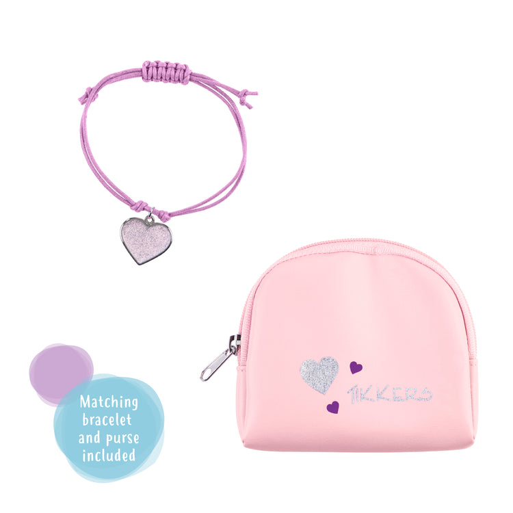 Tikkers Pink Canvas Watch, Purse and Bracelet Set