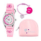 Tikkers Pink Canvas Watch, Purse and Bracelet Set