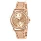 Tikkers Rose Gold Metal Bracelet Multicoloured Stone Watch