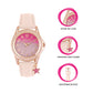 Tikkers PU Strap Pink Glitter Watch, Necklace & Purse Set