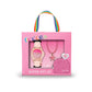 Tikkers PU Strap Pink Glitter Watch, Necklace & Purse Set