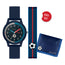 Tikkers Navy Silicone Football Watch, Bracelet & Wallet Set