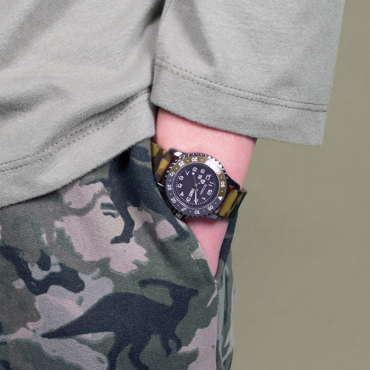 Tikkers Camo Silicone Time Teacher Watch