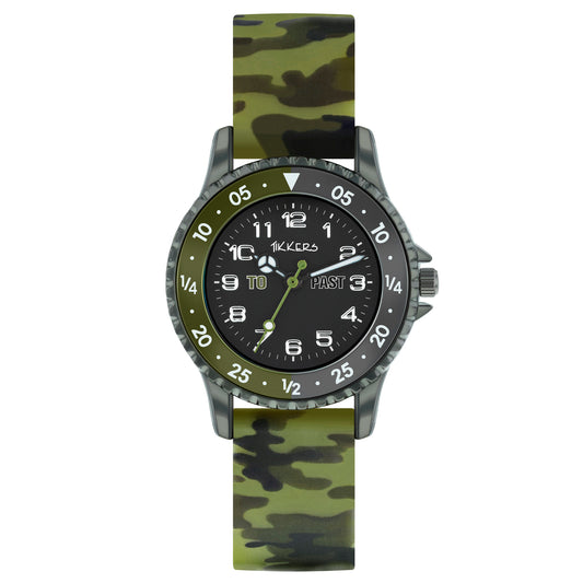 Tikkers Camo Silicone Time Teacher Watch