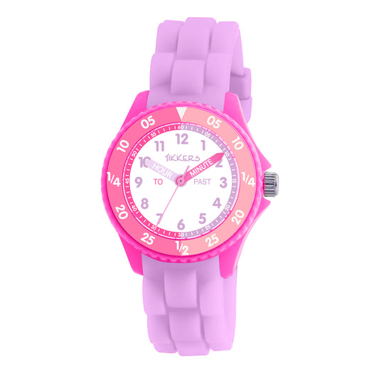 Tikkers Lilac & Pink Silicone Time Teacher Watch