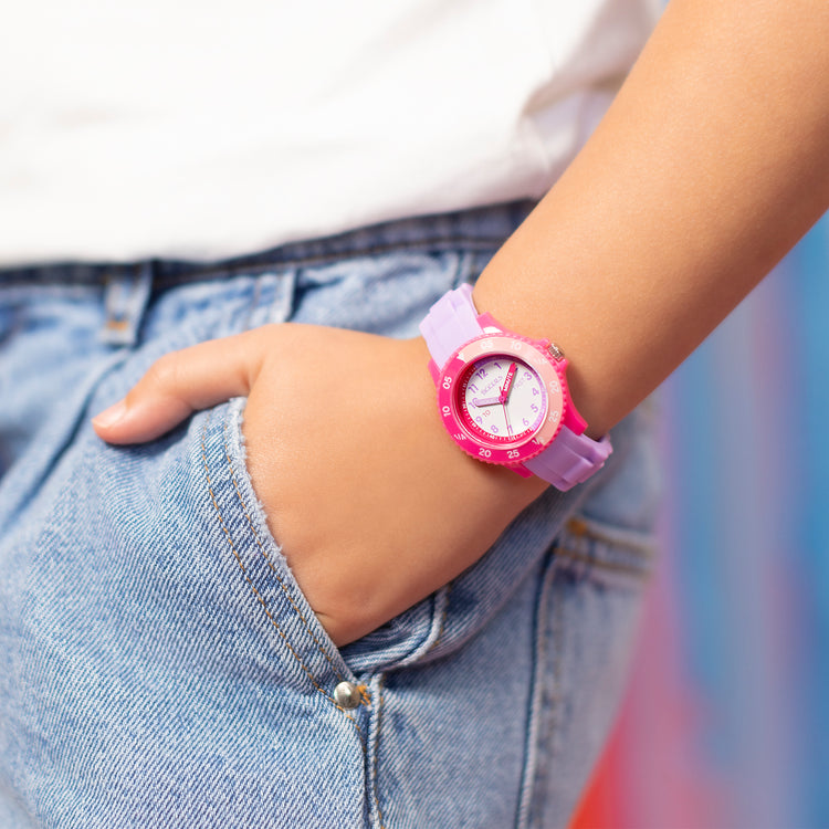 Tikkers Lilac & Pink Silicone Time Teacher Watch