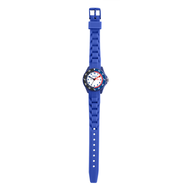 Tikkers Blue & Black Silicone Time Teacher Watch