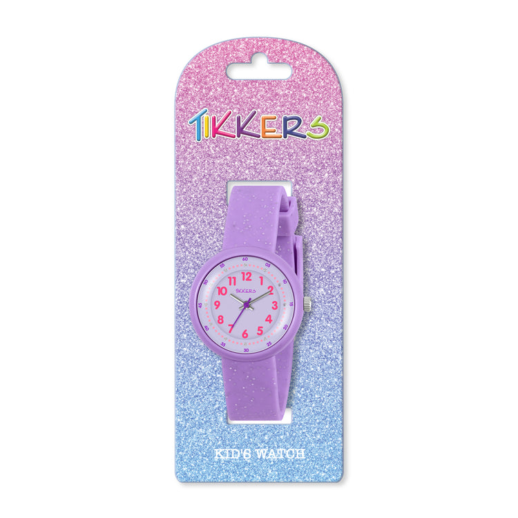 Tikkers Purple Glitter Strap Watch