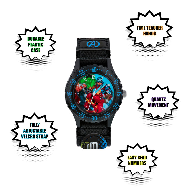 Avengers Black Time Teacher Watch