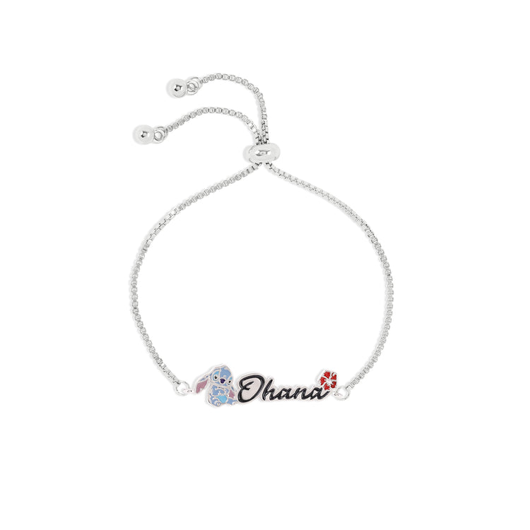 Lilo & Stitch Silver Plated Adjustable Friendship Bracelet